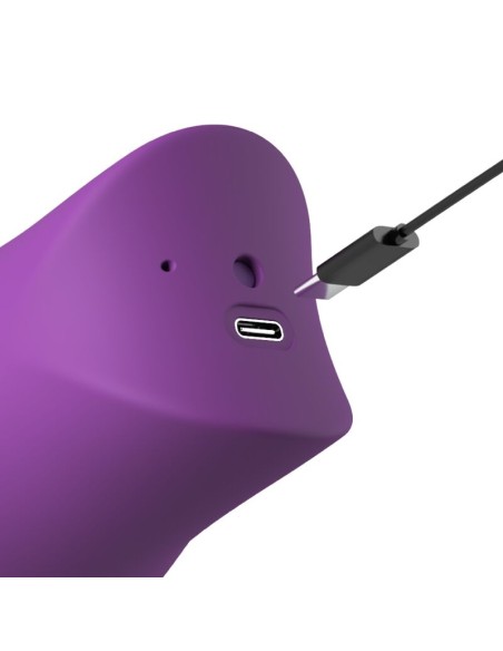 FANTASY FOR HER LUSH KISS PLUSH PURPLE ESTIMULADOR CLITORAL DE SUCCIAN Y LAMIDO