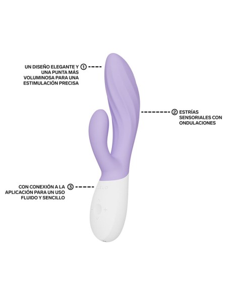 LELO INA TWIST VIBRADOR RABBIT PUNTO G Y CLATORIS LAVANDA