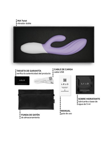 LELO INA TWIST VIBRADOR RABBIT PUNTO G Y CLATORIS LAVANDA