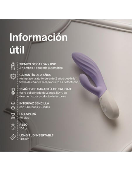 LELO INA TWIST VIBRADOR RABBIT PUNTO G Y CLATORIS LAVANDA