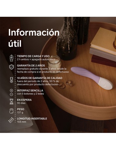 LELO MONA TWIST VIBRADOR PARA PUNTO G RECARGABLE APP CONTROL LAVANDA