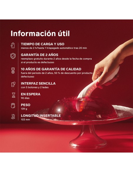 LELO MONA SPECTRA MASAJEADOR ANTIMO CON LUZ ROJA RECARGABLE APP CONTROL