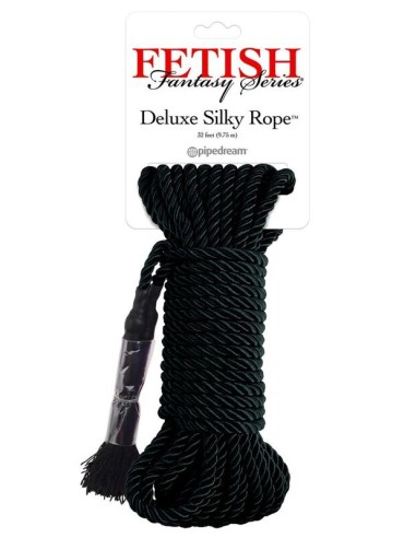 FETISH FANTASY SERIES CUERDA DE SEDA DELUXE NEGRA 975 M