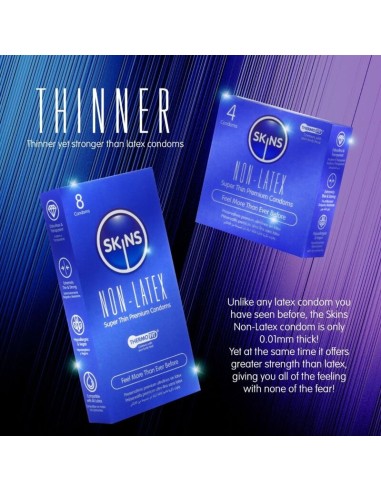 SKINS PRESERVATIVOS SIN LATEX PACK 8