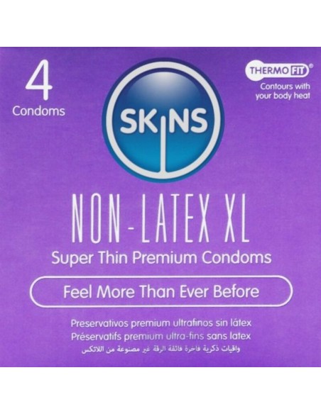 SKINS PRESERVATIVOS SIN LATEX XL PACK 4