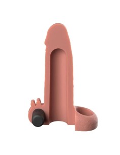 FANTASY X TENSIONS FUNDA EXTENSORA VIBRATORIA REAL FEEL 5 CM COLOR BEIGE 2