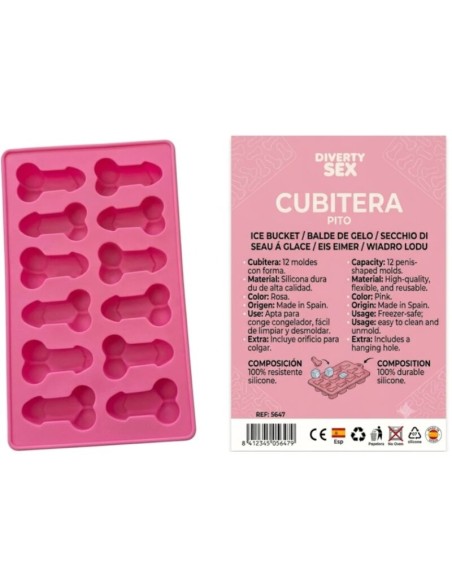 DIABLO PICANTE CUBITERA 12 PENES SILICONA DURA PARA COLGAR ROSA