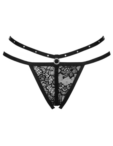 LIVCO CORSETTI FASHION NOMADE TANGA CROTCHLESS NEGRO L XL