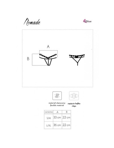 LIVCO CORSETTI FASHION NOMADE TANGA CROTCHLESS NEGRO L XL