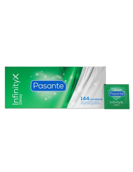 PASANTE DELAY INFINITY PRESERVATIVOS RETARDANTES CAJA 144 UNIDADES