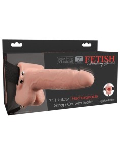 FETISH FANTASY SERIES STRAP ON HUECO REALISTA VIBRADOR CON TESTACULOS 178 CM