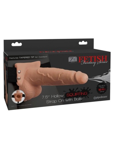 FETISH FANTASY SERIES ARNAS AJUSTABLE PENE REALASTICO CON TESTACULOS SQUIRTING 19 CM