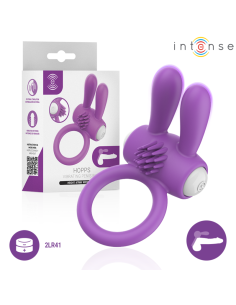 INTENSE HOPPS ANILLO PARA PENE VIBRADOR CON ESTIMULACIAN CLITORIANA MORADO