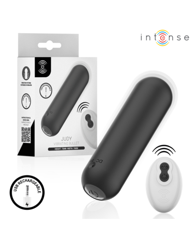 INTENSE JUDY BALA VIBRADORA RECARGABLE CON CONTROL REMOTO NEGRO