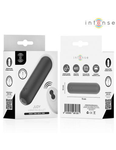 INTENSE JUDY BALA VIBRADORA RECARGABLE CON CONTROL REMOTO NEGRO