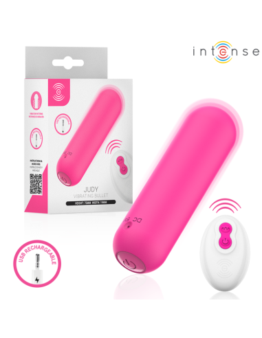 INTENSE JUDY BALA VIBRADORA RECARGABLE CON CONTROL REMOTO ROSA