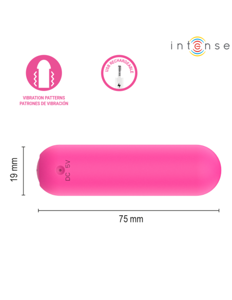 INTENSE JUDY BALA VIBRADORA RECARGABLE CON CONTROL REMOTO ROSA