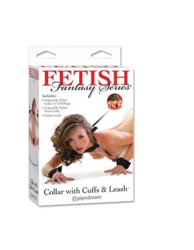 FETISH FANTASY SERIES COLLAR CON ESPOSAS Y CORREA