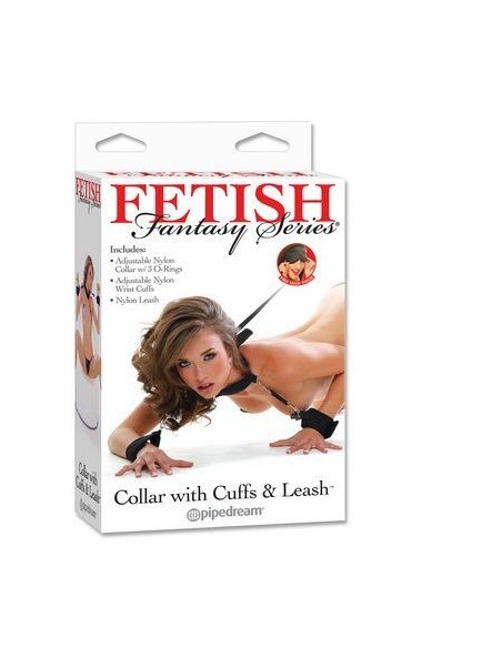 FETISH FANTASY SERIES COLLAR CON ESPOSAS Y CORREA