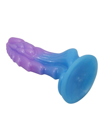 POWER MONSTERS ATLANTEANS DILDO REALASTICO CON VENTOSA 19 CM A 5 CM AZUL Y MORADO