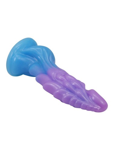 POWER MONSTERS ATLANTEANS DILDO REALASTICO CON VENTOSA 19 CM A 5 CM AZUL Y MORADO