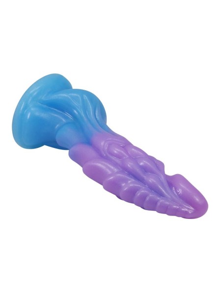 POWER MONSTERS ATLANTEANS DILDO REALASTICO CON VENTOSA 19 CM A 5 CM AZUL Y MORADO