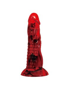 POWER MONSTERS MINOTAUR DILDO FANTASAA CON VENTOSA 21 CM A 5 CM ROJO Y NEGRO 2