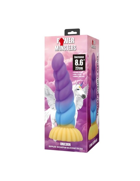 POWER MONSTERS UNICORN DILDO TRICOLOR 22 CM A 5 CM