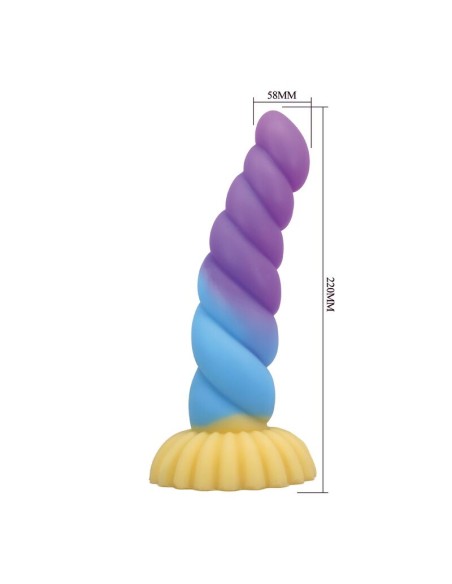 POWER MONSTERS UNICORN DILDO TRICOLOR 22 CM A 5 CM