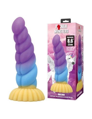 POWER MONSTERS UNICORN DILDO TRICOLOR 22 CM A 5 CM