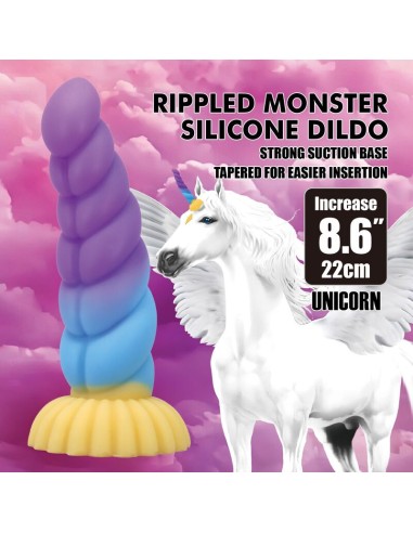 POWER MONSTERS UNICORN DILDO TRICOLOR 22 CM A 5 CM