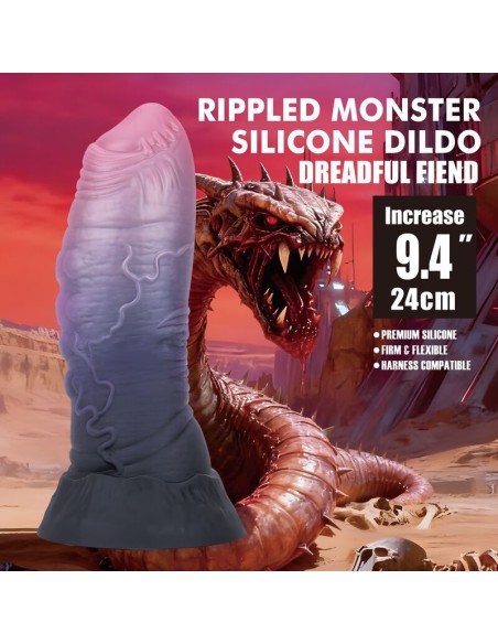 POWER MONSTERS DREADFUL FIEND DILDO BICOLOR 24 CM A 6 CM