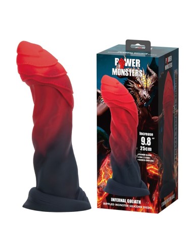 POWER MONSTERS INFERNAL GOLIATH DILDO BICOLOR 25 CM A 6 CM