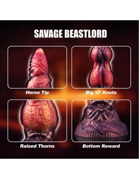 POWER MONSTERS SAVAGE BEASTLORD DILDO FANTASAA TRICOLOR 24 CM A 5 CM