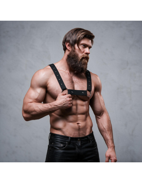 FETISH SUBMISSIVE ATTITUDE ARNAS DEPORTIVO AJUSTABLE NEOPRENO PECHO HOMBRE