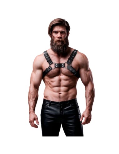 FETISH SUBMISSIVE ATTITUDE ARNAS BULLDOG AJUSTABLE ECOPIEL PECHO HOMBRE