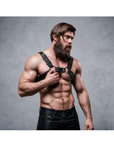 FETISH SUBMISSIVE ATTITUDE ARNAS BULLDOG AJUSTABLE ECOPIEL PECHO HOMBRE