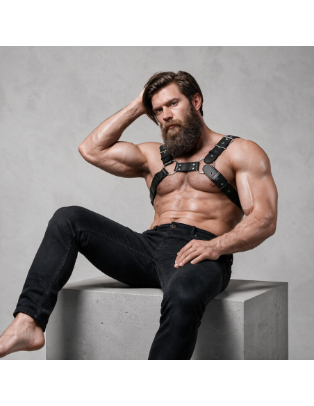 FETISH SUBMISSIVE ATTITUDE ARNAS BULLDOG AJUSTABLE ECOPIEL PECHO HOMBRE