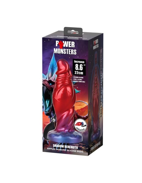 POWER MONSTERS SHADOW BEHEMOTH DILDO HINCHABLE FANTASAA BICOLOR 22 CM A 5 CM