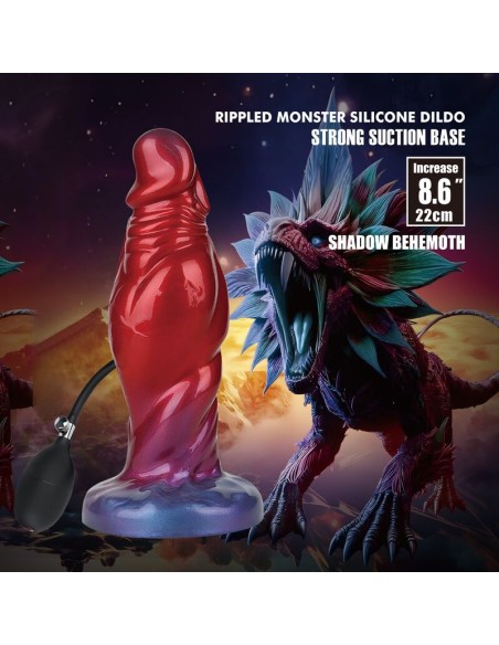 POWER MONSTERS SHADOW BEHEMOTH DILDO HINCHABLE FANTASAA BICOLOR 22 CM A 5 CM