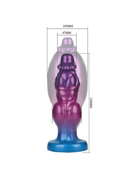 POWER MONSTERS RIFT TITAN DILDO HINCHABLE FANTASAA BICOLOR 24 CM A 5 CM