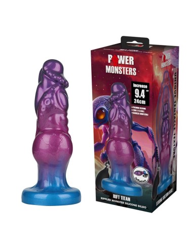 POWER MONSTERS RIFT TITAN DILDO HINCHABLE FANTASAA BICOLOR 24 CM A 5 CM