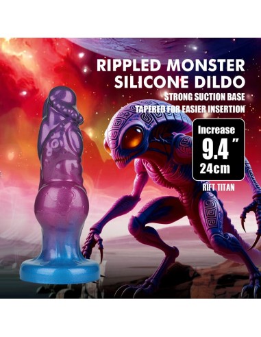 POWER MONSTERS RIFT TITAN DILDO HINCHABLE FANTASAA BICOLOR 24 CM A 5 CM