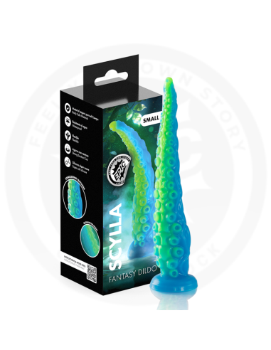 EPIC SCYLLA DILDO TENTACULO FINO FLUORESCENTE TAMAAO PEQUEAO