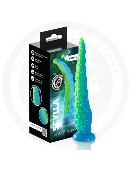 EPIC SCYLLA DILDO TENTACULO FINO FLUORESCENTE TAMAAO PEQUEAO