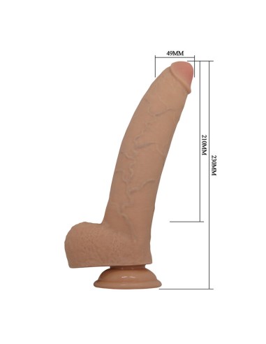 PRETTY LOVE FABIAN DILDO FLEXIBLE CON VENTOSA CARNE