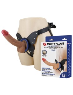 PRETTY LOVE YETI ARNAS STRAP ON CON DILDO Y VENTOSA CARNE