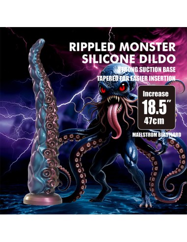 POWER MONSTERS ABYSSAL TENTACLE DILDO TRICOLOR 46 CM A 7 CM