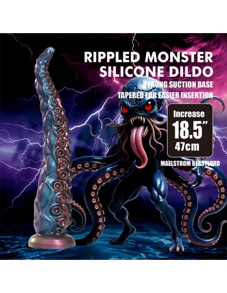 POWER MONSTERS ABYSSAL TENTACLE DILDO TRICOLOR 46 CM A 7 CM