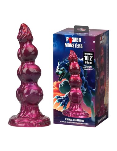 POWER MONSTERS PRIMAL BEASTLORD DILDO FANTASAA ROSA TRANSLACIDO 26 CM A 5 CM